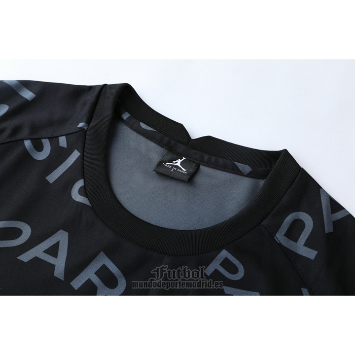 Chandal del Paris Saint-Germain Jordan Manga Corta 2021 Negro